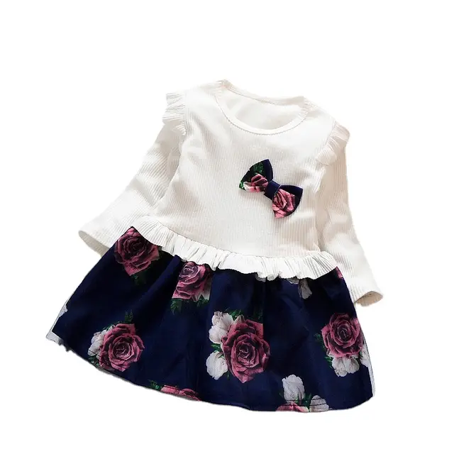 "Robe Bébé Fille Rouge à Motifs Floraux – Élégance et Douceur"