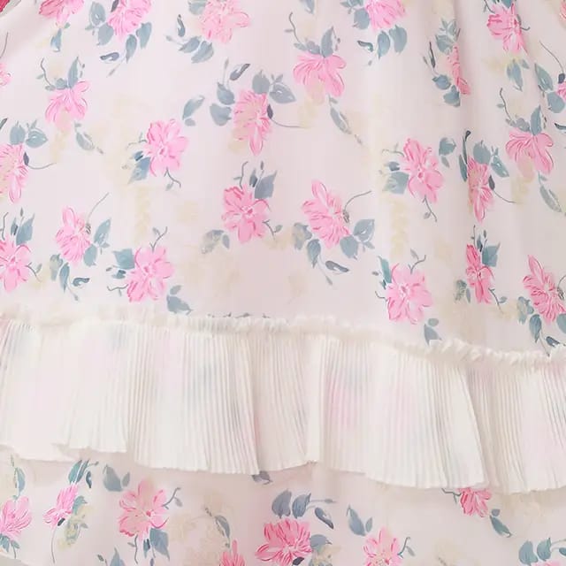 Veste Rose avec Détails en Dentelle et Fleur en Relief